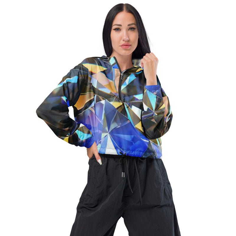 DzThreaDz. Diamond Collection Women’s cropped windbreaker