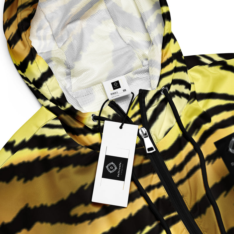 DzThreaDz. Tiger Print Women’s cropped windbreaker