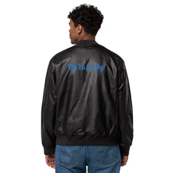 DzThreaDz. Premium Leather Bomber Jacket