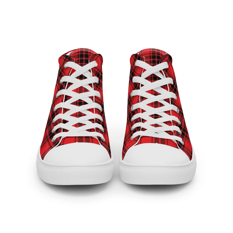 DzThreaDz. Plaid Men’s high top canvas shoes