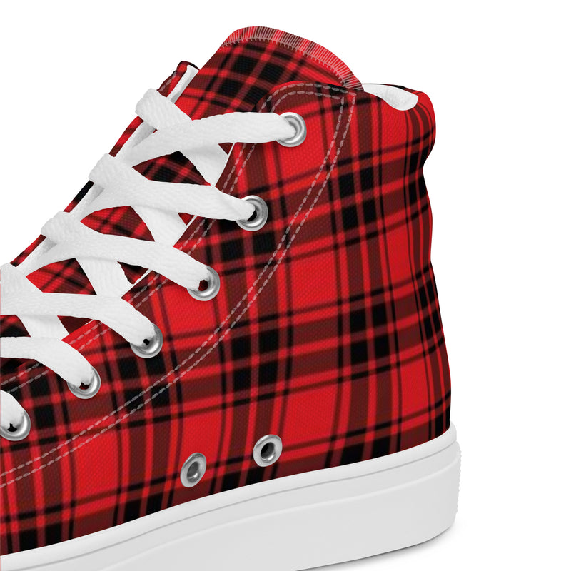 DzThreaDz. Plaid Men’s high top canvas shoes