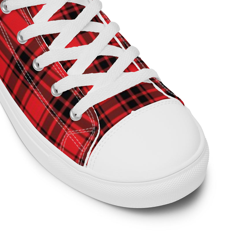 DzThreaDz. Plaid Men’s high top canvas shoes