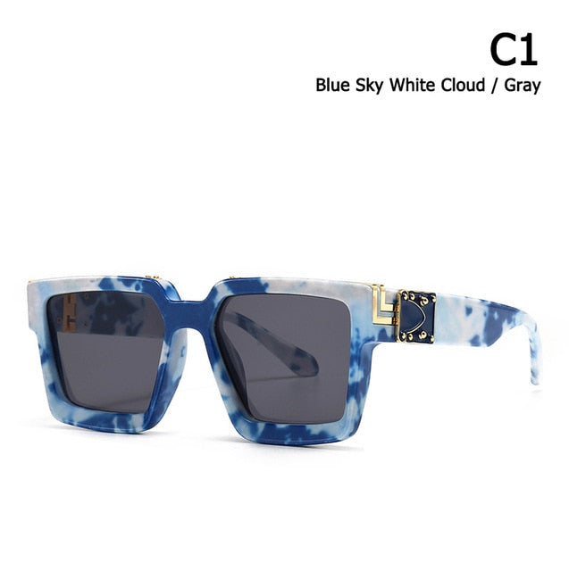 JackJad Fashion Cool Unique Blue Sky White Cloud Style Sunglasses Millionaires Vintage Brand Design Sun Glasses Oculos De Sol