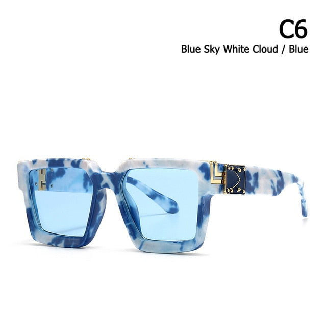 JackJad Fashion Cool Unique Blue Sky White Cloud Style Sunglasses Millionaires Vintage Brand Design Sun Glasses Oculos De Sol