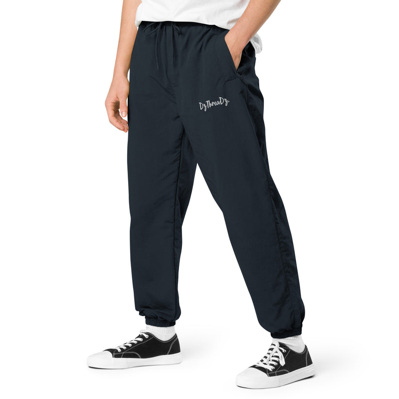 DzThreaDz. Embroidered Recycled tracksuit trousers