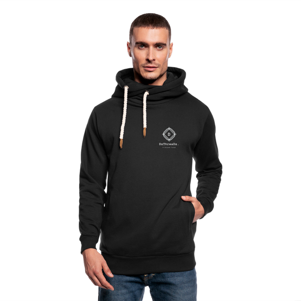 DzThreaDz. Yin Yang Shawl Collar Hoodie - black