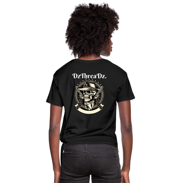 DzThreaDz. Crop Top  Women’s Vintage Sport T-Shirt - black