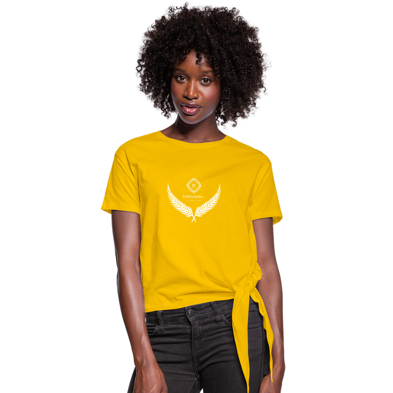 DzThreaDz. Crop Top  Women’s Vintage Sport T-Shirt - sun yellow