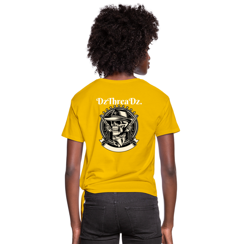 DzThreaDz. Crop Top  Women’s Vintage Sport T-Shirt - sun yellow