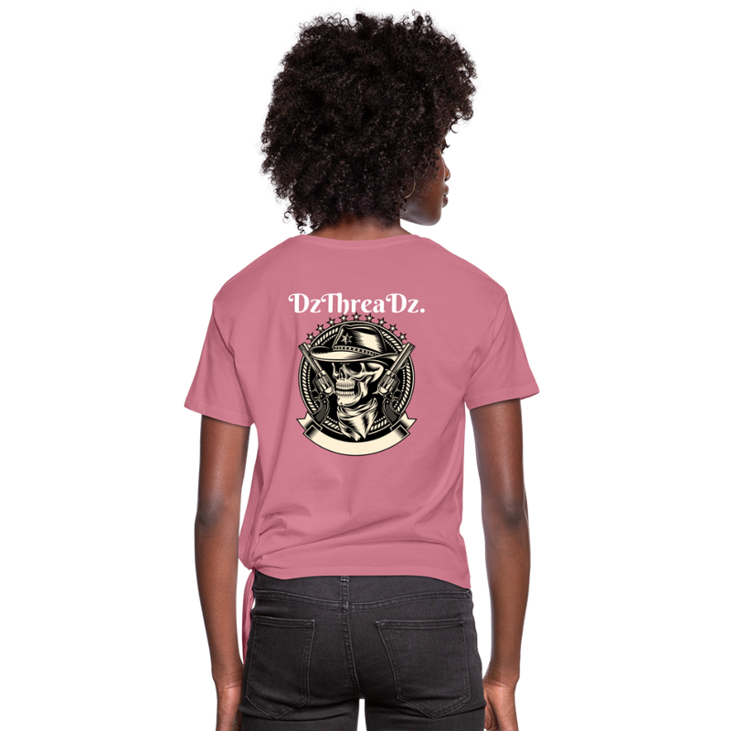 DzThreaDz. Crop Top  Women’s Vintage Sport T-Shirt - mauve