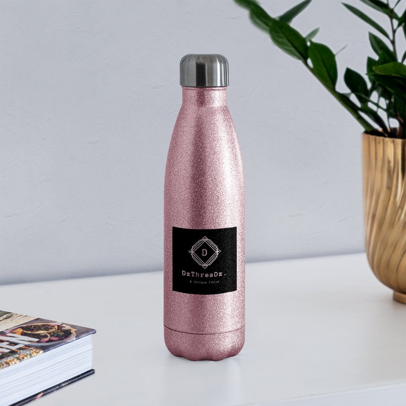 DzThreaDz. Water bottle Insulated Stainless Steel Water Bottle - pink glitter