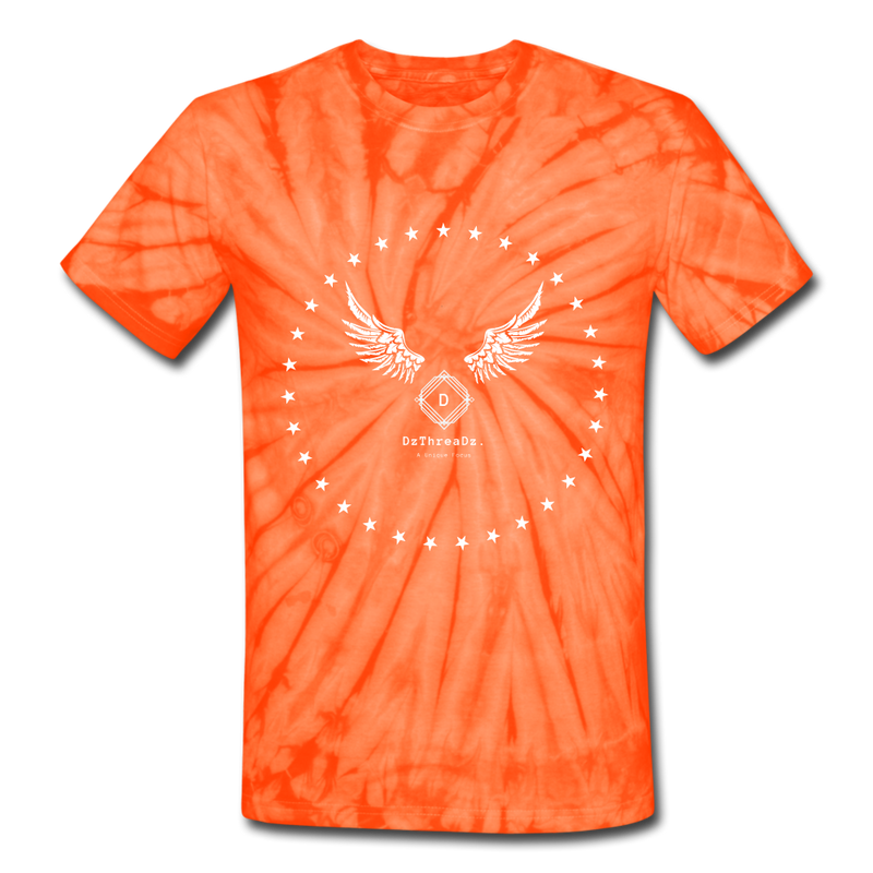 DzThreaDz. Men’s Long Body Urban Tee - spider orange