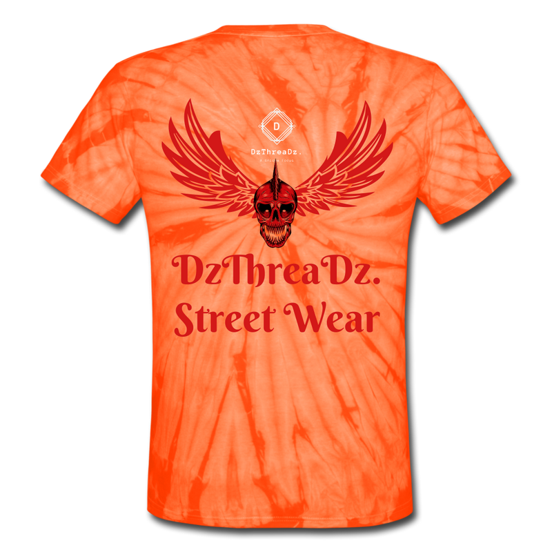 DzThreaDz. Men’s Long Body Urban Tee - spider orange