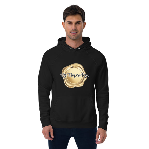 DzThreaDz. Gold Stamp Unisex eco raglan hoodie