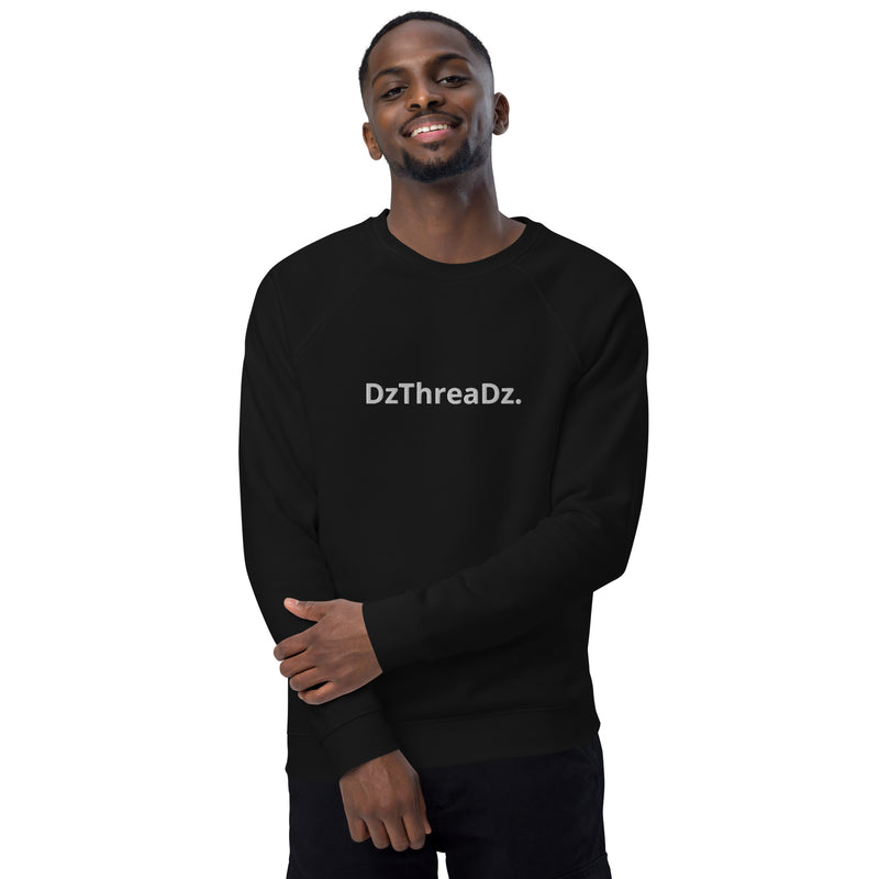 DzThreaDz. Embroidered Unisex organic raglan sweatshirt