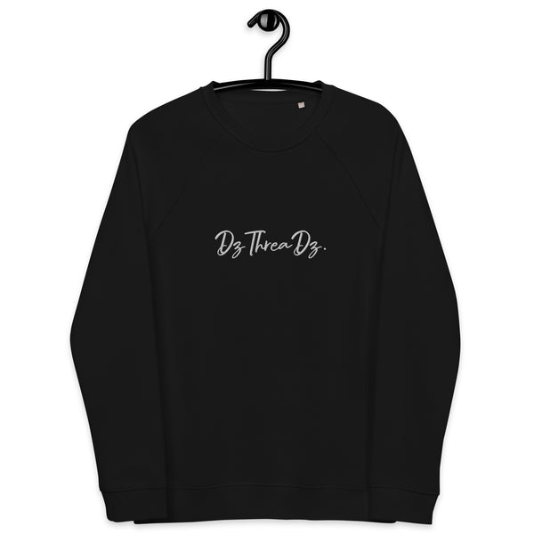 DzThreaDz. Embroidered Unisex organic raglan sweatshirt