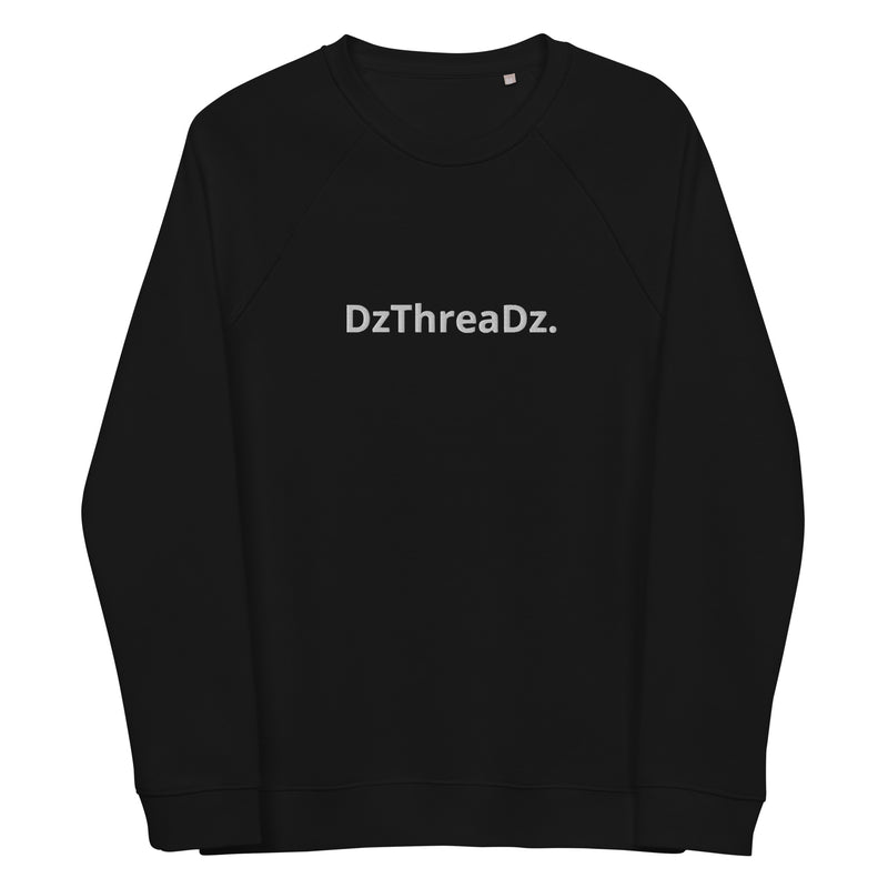 DzThreaDz. Embroidered Unisex organic raglan sweatshirt