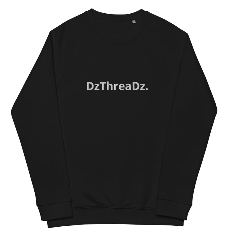 DzThreaDz. Embroidered Unisex organic raglan sweatshirt