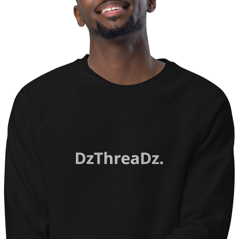 DzThreaDz. Embroidered Unisex organic raglan sweatshirt