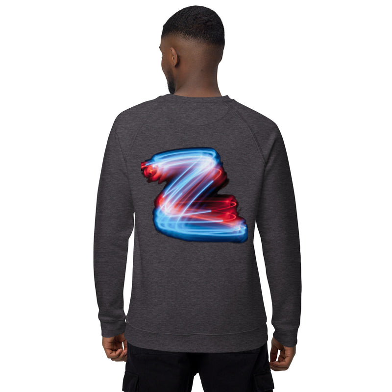 DzThreaDz. Embroidered Unisex organic raglan sweatshirt