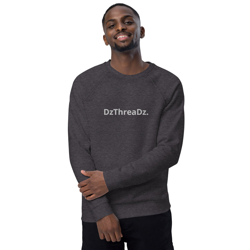 DzThreaDz. Embroidered Unisex organic raglan sweatshirt