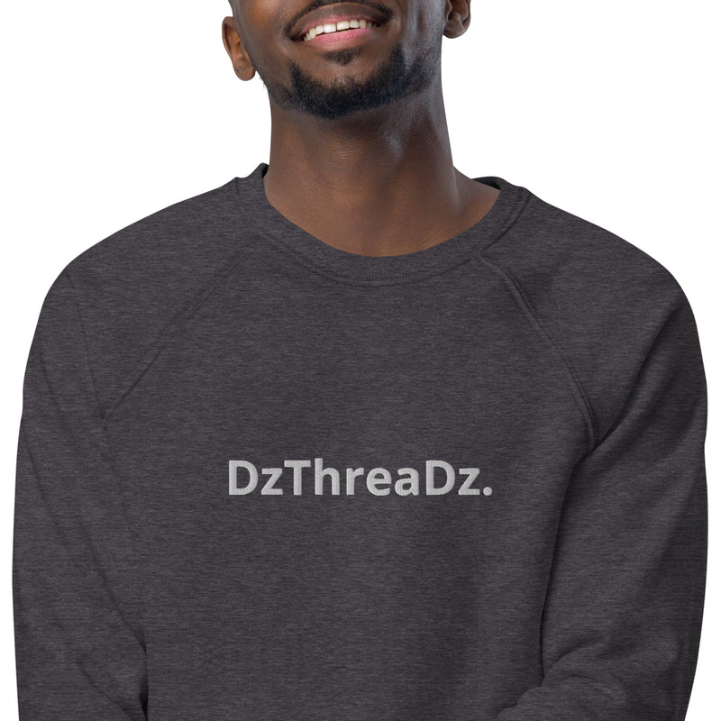 DzThreaDz. Embroidered Unisex organic raglan sweatshirt