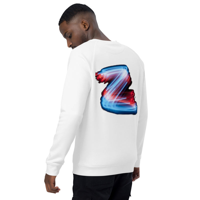 DzThreaDz. Embroidered Unisex organic raglan sweatshirt