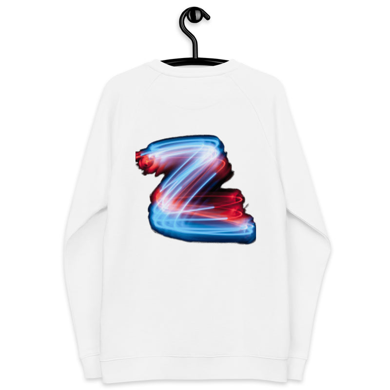 DzThreaDz. Embroidered Unisex organic raglan sweatshirt