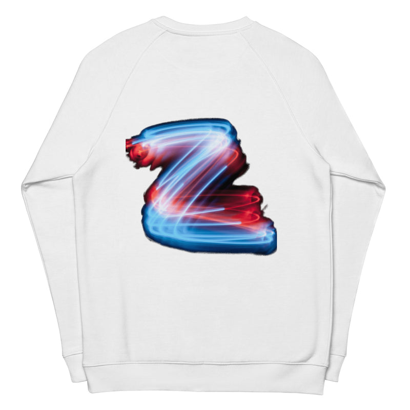 DzThreaDz. Embroidered Unisex organic raglan sweatshirt