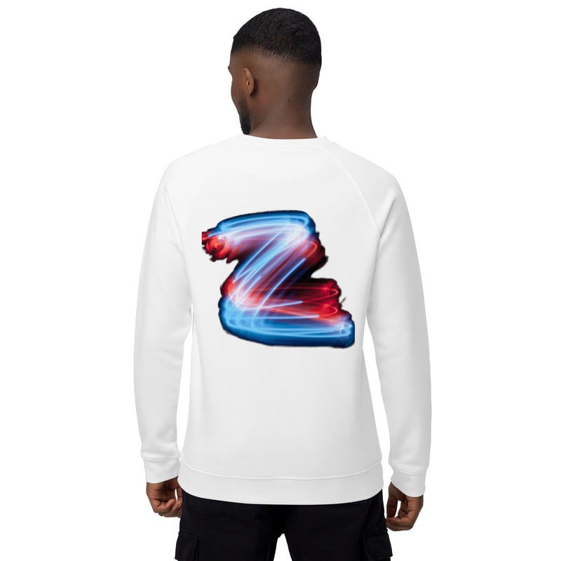 DzThreaDz. Embroidered Unisex organic raglan sweatshirt