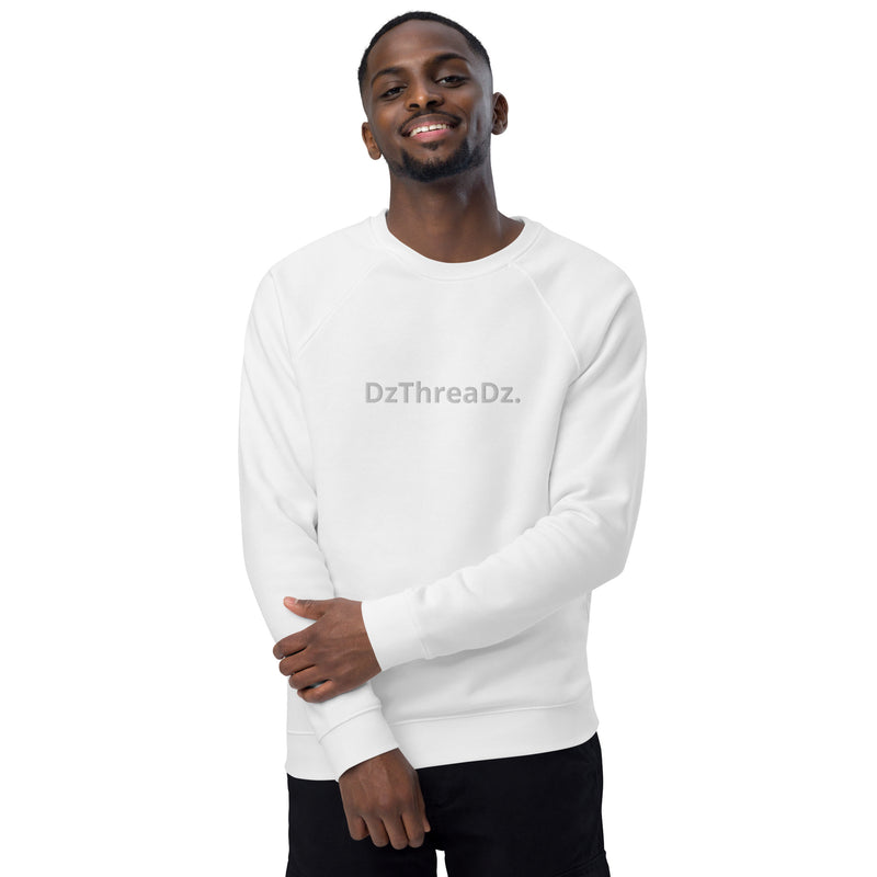 DzThreaDz. Embroidered Unisex organic raglan sweatshirt