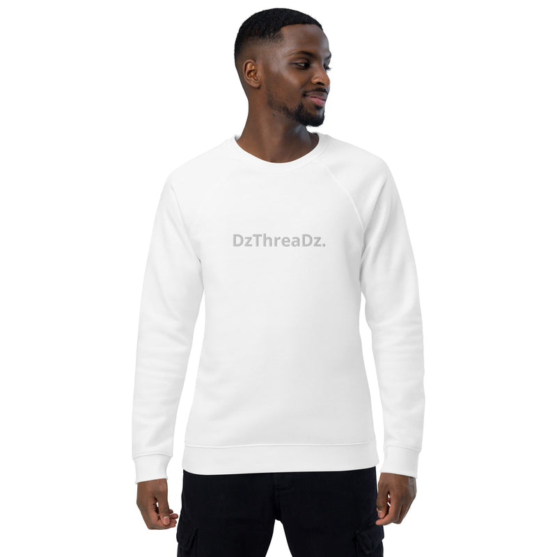 DzThreaDz. Embroidered Unisex organic raglan sweatshirt