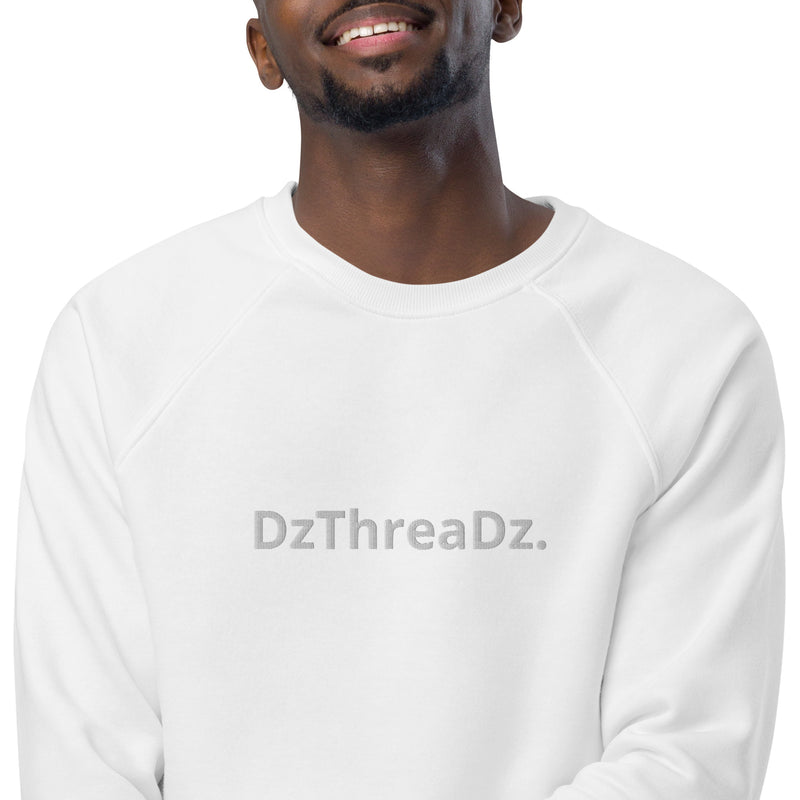 DzThreaDz. Embroidered Unisex organic raglan sweatshirt