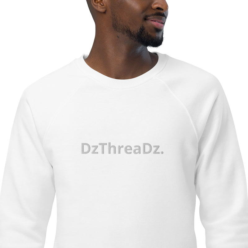 DzThreaDz. Embroidered Unisex organic raglan sweatshirt