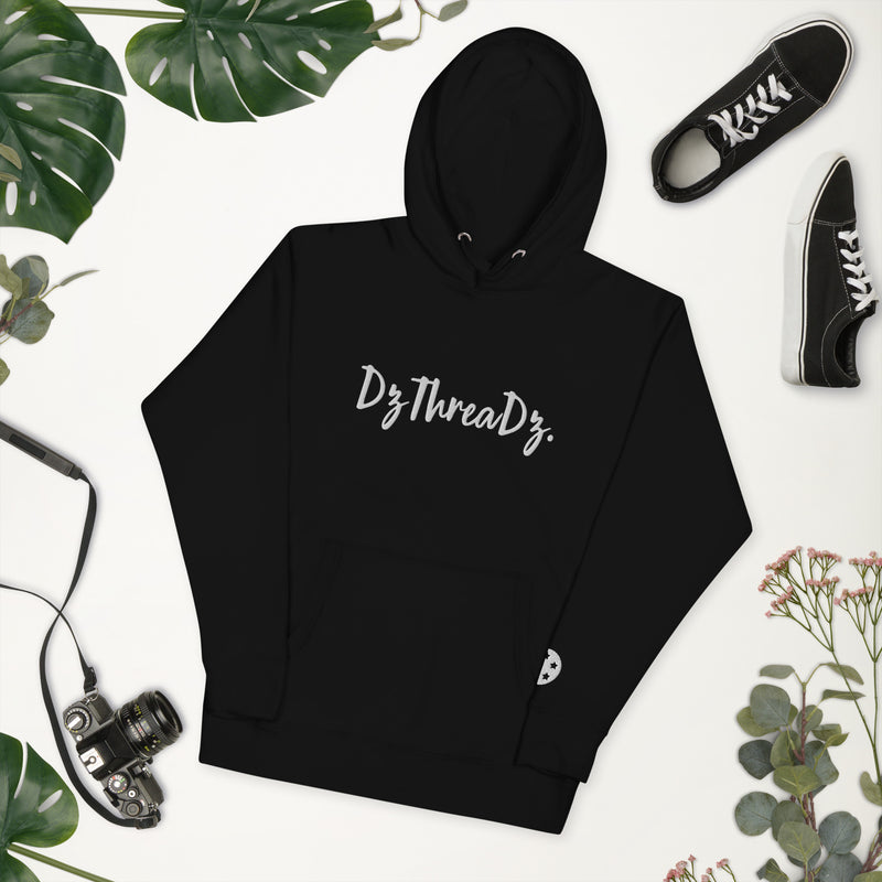 DzThreaDz. Embroidered Gold BackUnisex Hoodie