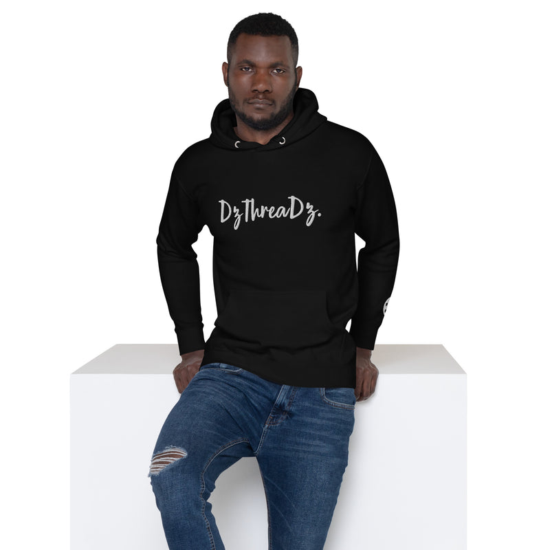 DzThreaDz. Embroidered Gold BackUnisex Hoodie