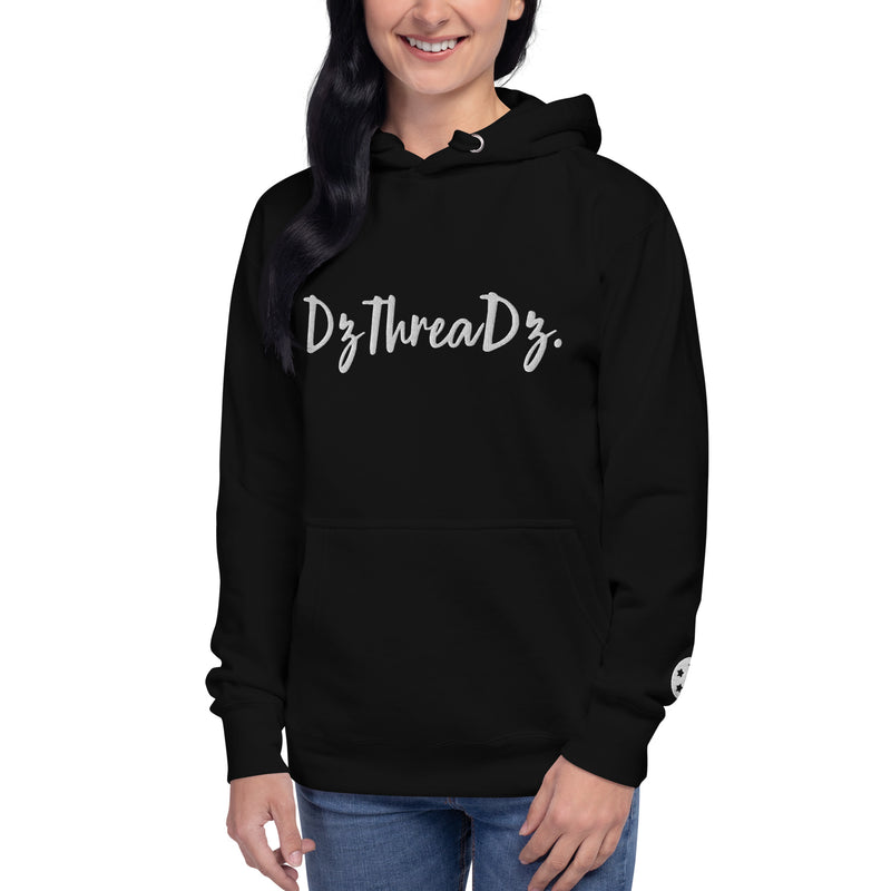 DzThreaDz. Embroidered Gold BackUnisex Hoodie