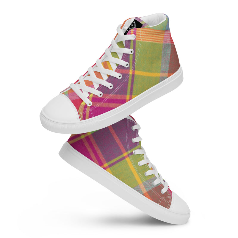 DzThreaDz. Plaid Women’s high top canvas shoes