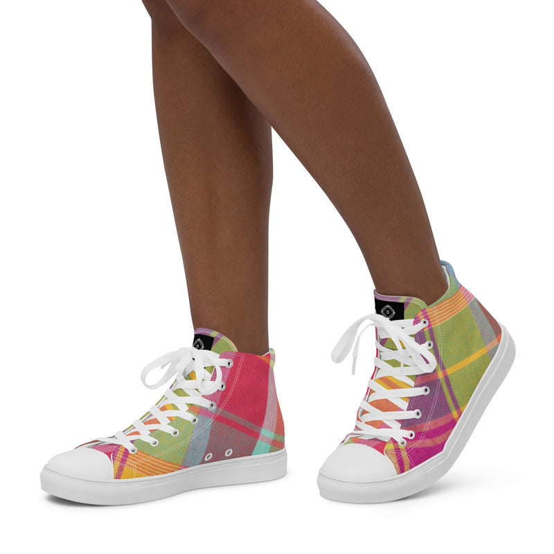 DzThreaDz. Plaid Women’s high top canvas shoes