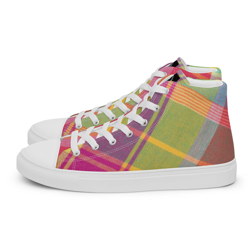 DzThreaDz. Plaid Women’s high top canvas shoes