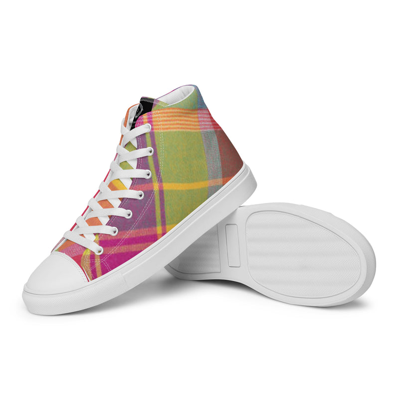 DzThreaDz. Plaid Women’s high top canvas shoes