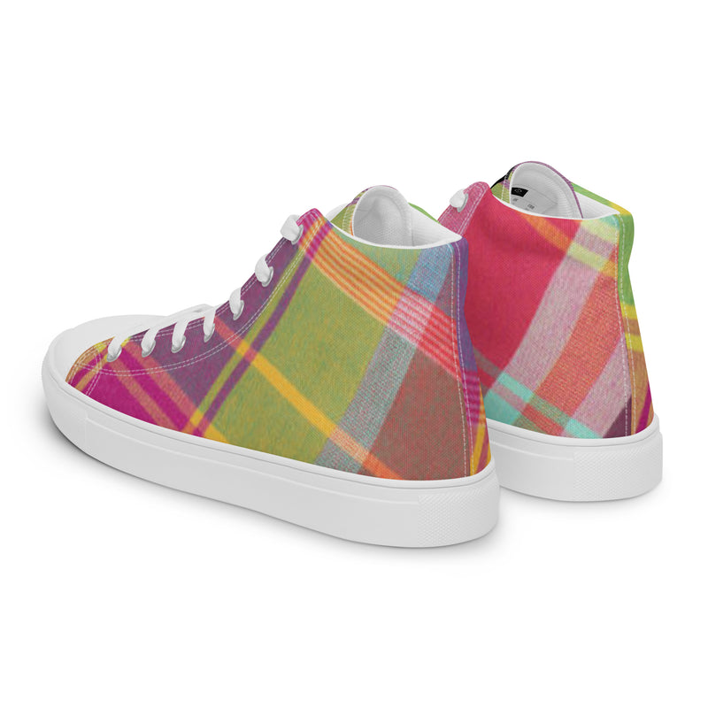 DzThreaDz. Plaid Women’s high top canvas shoes