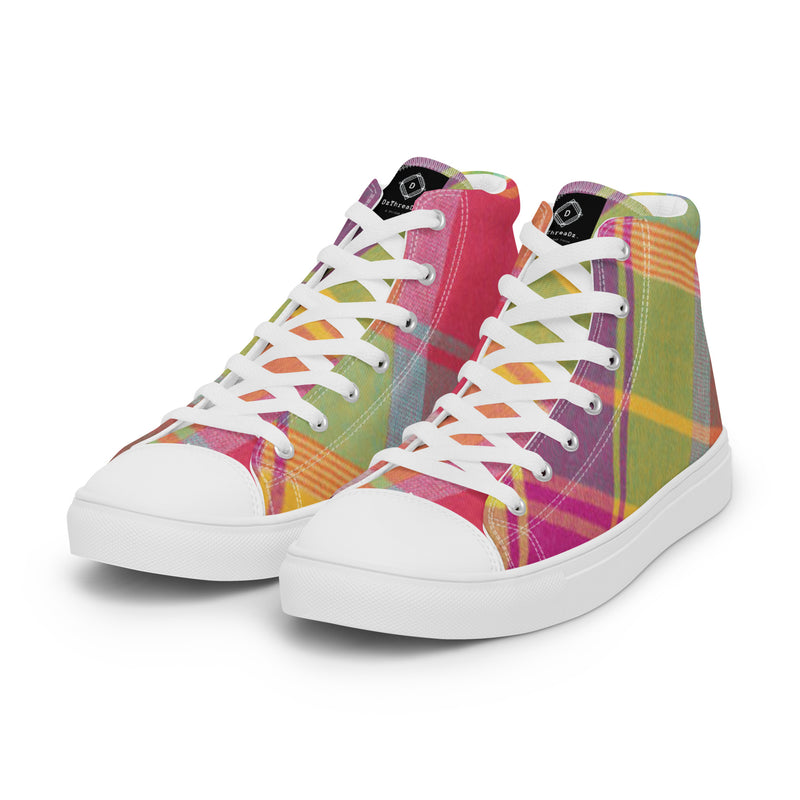 DzThreaDz. Plaid Women’s high top canvas shoes