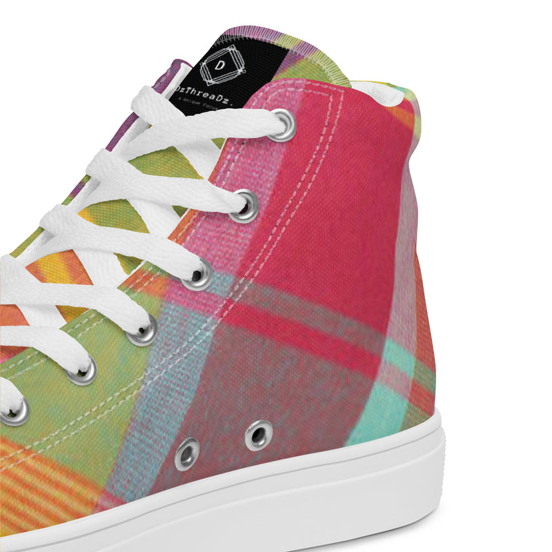 DzThreaDz. Plaid Women’s high top canvas shoes