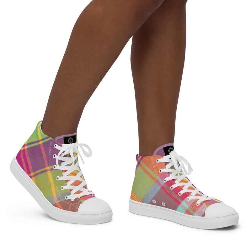 DzThreaDz. Plaid Women’s high top canvas shoes