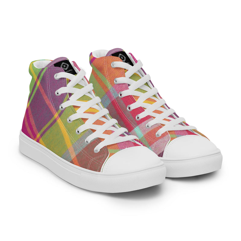 DzThreaDz. Plaid Women’s high top canvas shoes